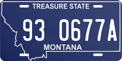 MT license plate 930677A