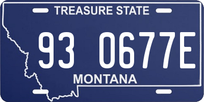 MT license plate 930677E