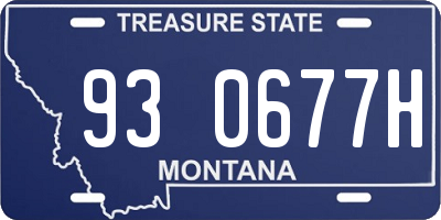 MT license plate 930677H