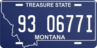 MT license plate 930677I