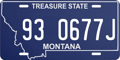 MT license plate 930677J