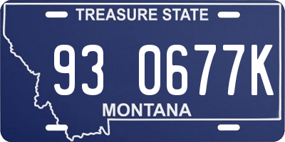 MT license plate 930677K