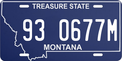 MT license plate 930677M