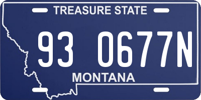MT license plate 930677N