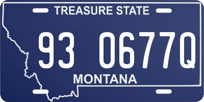 MT license plate 930677Q