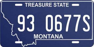 MT license plate 930677S