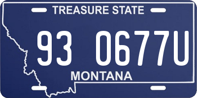 MT license plate 930677U