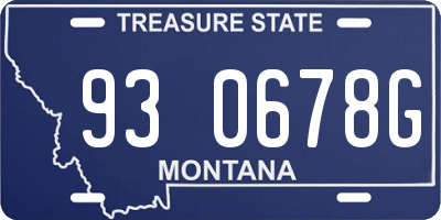 MT license plate 930678G