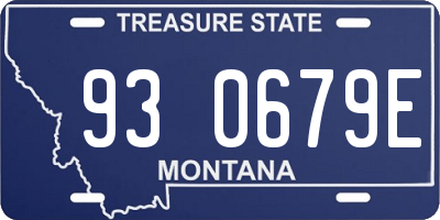 MT license plate 930679E