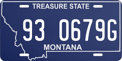 MT license plate 930679G