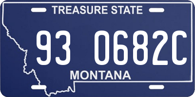 MT license plate 930682C