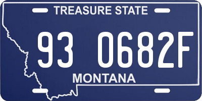 MT license plate 930682F