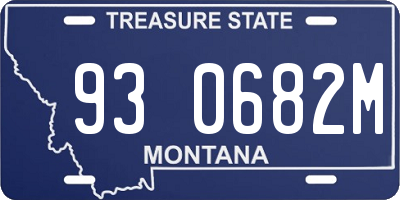 MT license plate 930682M