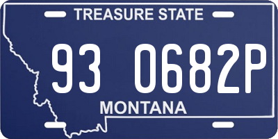 MT license plate 930682P