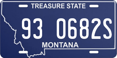 MT license plate 930682S