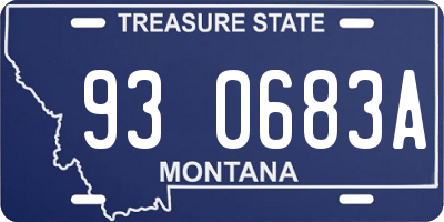 MT license plate 930683A