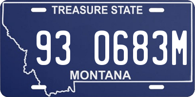 MT license plate 930683M