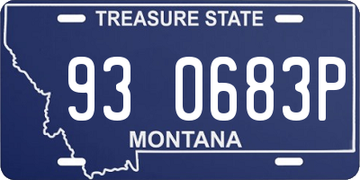 MT license plate 930683P