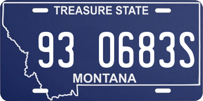 MT license plate 930683S