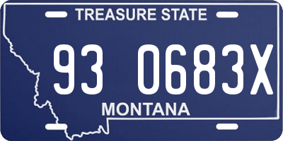 MT license plate 930683X