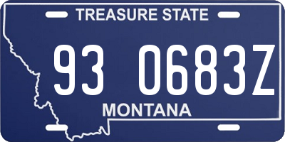 MT license plate 930683Z