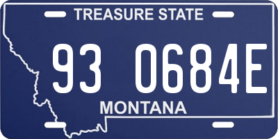 MT license plate 930684E