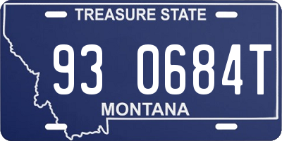 MT license plate 930684T