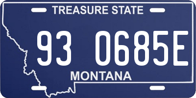 MT license plate 930685E