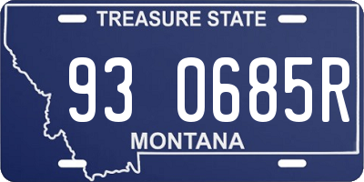 MT license plate 930685R