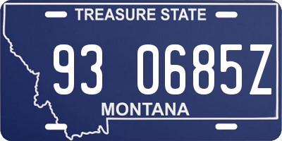 MT license plate 930685Z