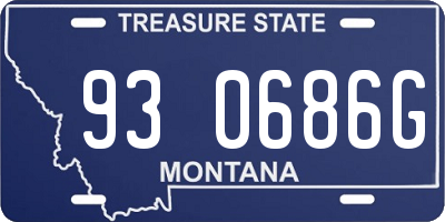 MT license plate 930686G