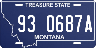 MT license plate 930687A