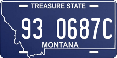MT license plate 930687C