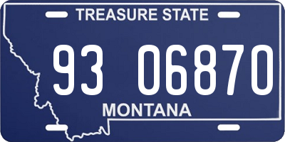 MT license plate 930687O
