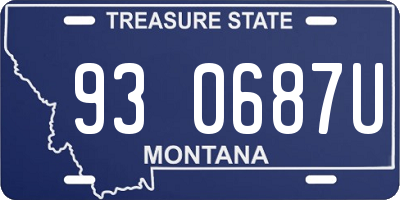 MT license plate 930687U