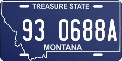 MT license plate 930688A