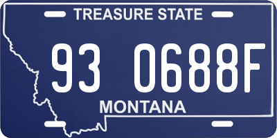 MT license plate 930688F