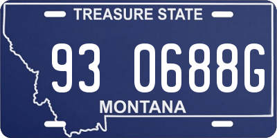 MT license plate 930688G