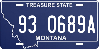MT license plate 930689A