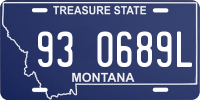 MT license plate 930689L