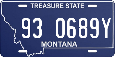 MT license plate 930689Y