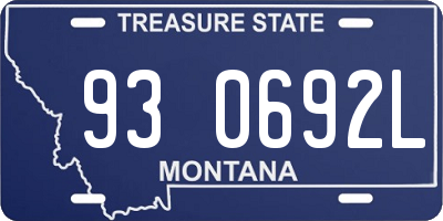 MT license plate 930692L