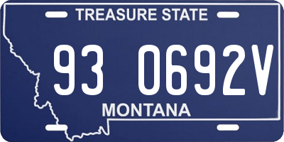 MT license plate 930692V