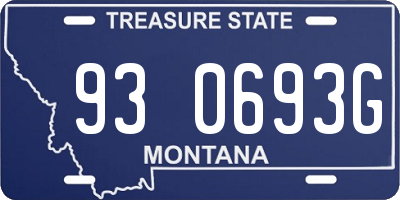 MT license plate 930693G