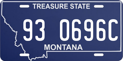 MT license plate 930696C