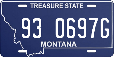 MT license plate 930697G