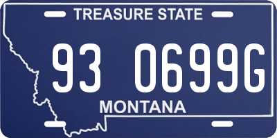 MT license plate 930699G