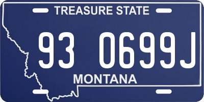 MT license plate 930699J
