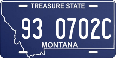 MT license plate 930702C