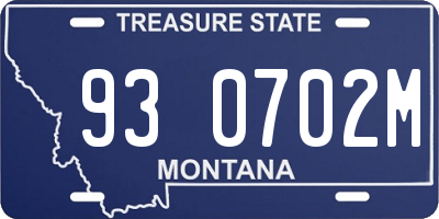 MT license plate 930702M